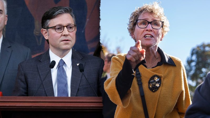 House Dem crashes Mike Johnson press event as tensions erupt over shutdown